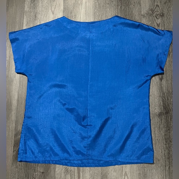 Judy Bond Royal Blue Short Sleeve Blouse - Women’s Size 14 - Picture 2 of 8